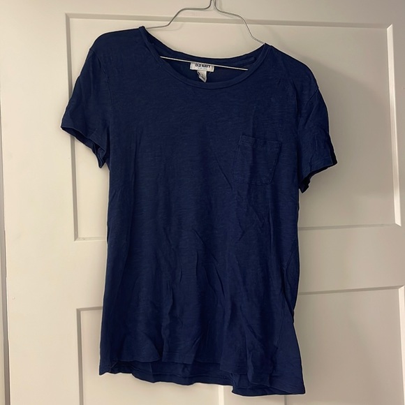 used womens small old navy pocket tshirt (navy blue) - Picture 1 of 2